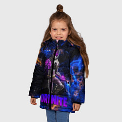 Куртка зимняя для девочки Фортнайт Fortnite, цвет: 3D-светло-серый — фото 2