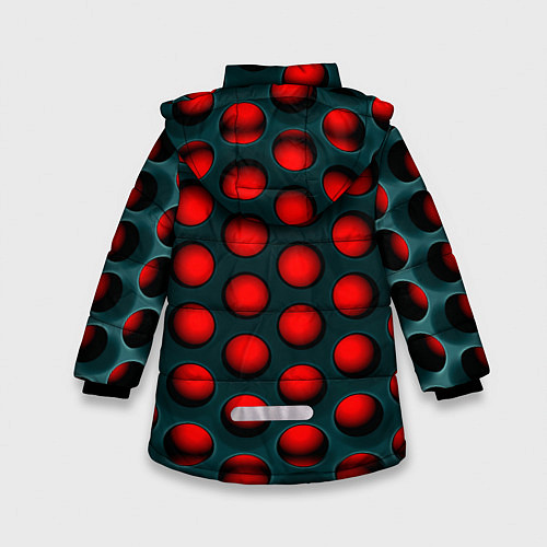 Зимняя куртка для девочки Кошмар Трипофоба / 3D-Черный – фото 2