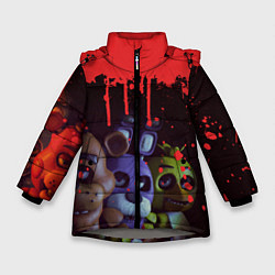 Куртка зимняя для девочки Five Nights At Freddys, цвет: 3D-светло-серый