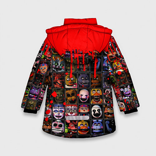 Зимняя куртка для девочки Five Nights At Freddys / 3D-Черный – фото 2