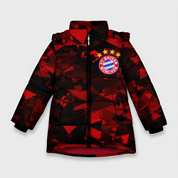 Куртка зимняя для девочки Bayern Бавария, цвет: 3D-красный