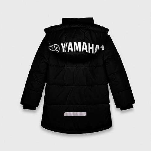 Зимняя куртка для девочки Yamaha на спине / 3D-Черный – фото 2