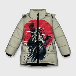 Куртка зимняя для девочки Samurai man, цвет: 3D-черный