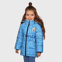 Куртка зимняя для девочки Manchester City 2021 Home Kit, цвет: 3D-светло-серый — фото 2