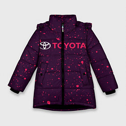 Куртка зимняя для девочки TOYOTA ТОЙОТА, цвет: 3D-черный