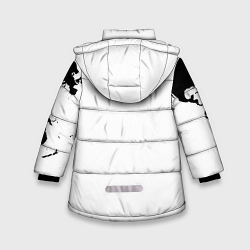 Зимняя куртка для девочки Весь мир / 3D-Черный – фото 2