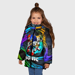 Куртка зимняя для девочки SONIC TRIO, цвет: 3D-светло-серый — фото 2