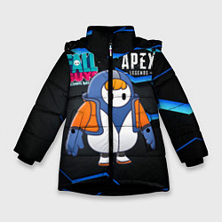 Куртка зимняя для девочки Fall Guys Apex Legends, цвет: 3D-черный