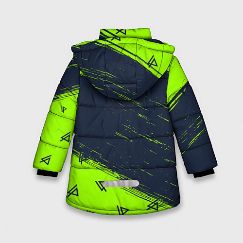 Зимняя куртка для девочки LINKIN PARK ЛИНКИН ПАРК / 3D-Черный – фото 2