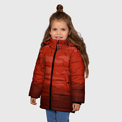 Куртка зимняя для девочки Сакура, цвет: 3D-черный — фото 2