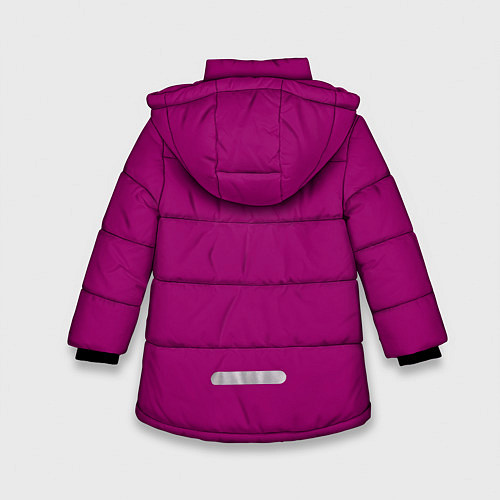 Зимняя куртка для девочки Радуга v3 - Баклажановый / 3D-Черный – фото 2
