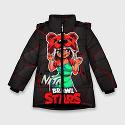 Куртка зимняя для девочки Nita Brawl Stars, цвет: 3D-черный