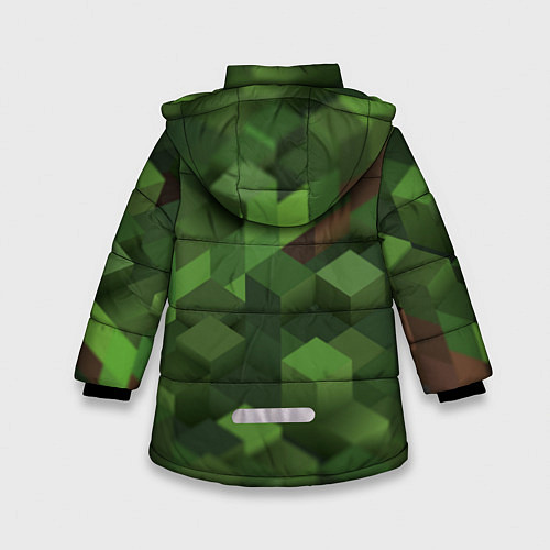 Зимняя куртка для девочки Minecraft / 3D-Черный – фото 2