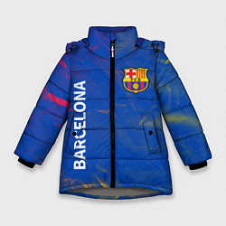 Куртка зимняя для девочки BARCELONA БАРСЕЛОНА, цвет: 3D-светло-серый