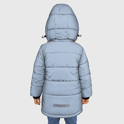 Зимняя куртка для девочки Голодный котейка / 3D-Светло-серый – фото 4