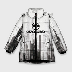 Куртка зимняя для девочки Cyberpunk 2077 Arasaka, цвет: 3D-черный