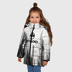 Куртка зимняя для девочки Cyberpunk 2077 Arasaka, цвет: 3D-черный — фото 2