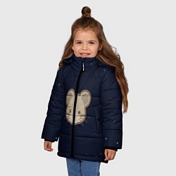 Куртка зимняя для девочки Ночная мышь, цвет: 3D-черный — фото 2