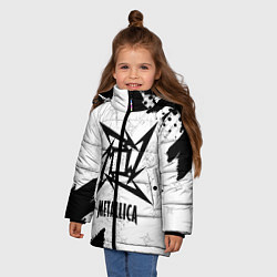Куртка зимняя для девочки METALLICA МЕТАЛЛИКА, цвет: 3D-светло-серый — фото 2