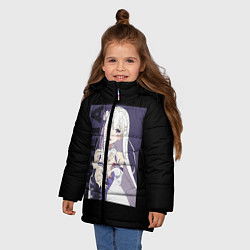 Куртка зимняя для девочки Эмилия, цвет: 3D-черный — фото 2