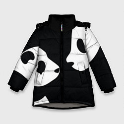 Куртка зимняя для девочки Panda, цвет: 3D-светло-серый