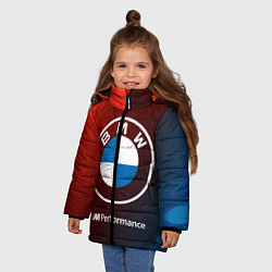 Куртка зимняя для девочки BMW БМВ, цвет: 3D-черный — фото 2