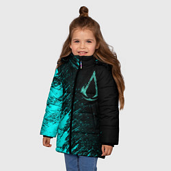 Куртка зимняя для девочки Assassins Creed Valhalla, цвет: 3D-черный — фото 2