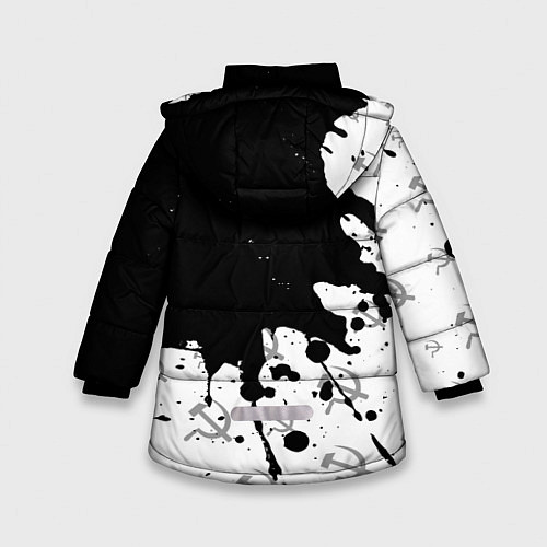 Зимняя куртка для девочки СССР USSR / 3D-Черный – фото 2
