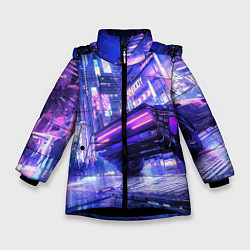 Зимняя куртка для девочки Cyberpunk city