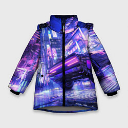 Зимняя куртка для девочки Cyberpunk city
