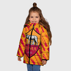 Куртка зимняя для девочки ROMA, цвет: 3D-черный — фото 2