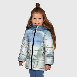 Куртка зимняя для девочки Пегас, цвет: 3D-черный — фото 2