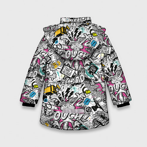 Зимняя куртка для девочки Вайл И Койот / 3D-Светло-серый – фото 2