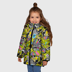 Куртка зимняя для девочки Твити, цвет: 3D-черный — фото 2