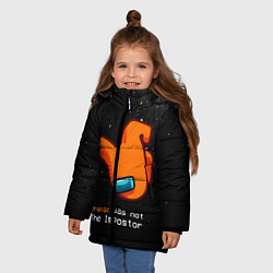 Куртка зимняя для девочки AMONG US - Orange, цвет: 3D-черный — фото 2