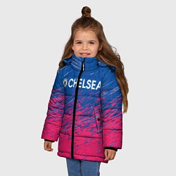 Куртка зимняя для девочки Chelsea Челси, цвет: 3D-черный — фото 2