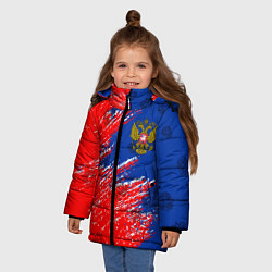 Куртка зимняя для девочки Патриот России, цвет: 3D-черный — фото 2