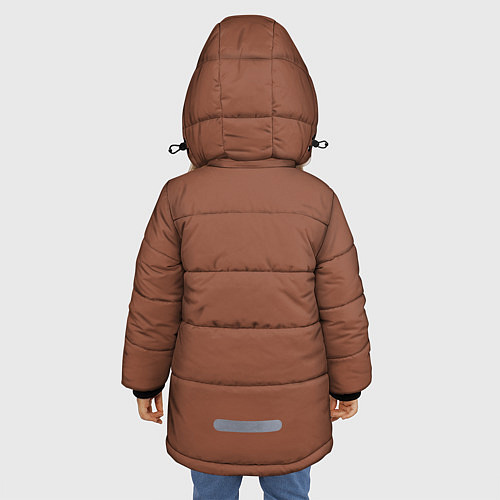 Зимняя куртка для девочки Симметричный узор / 3D-Красный – фото 4