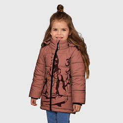 Куртка зимняя для девочки Бог Шива, цвет: 3D-светло-серый — фото 2