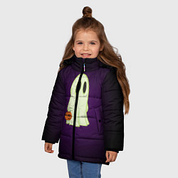Куртка зимняя для девочки Halloween, цвет: 3D-черный — фото 2