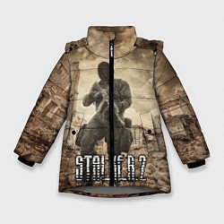 Куртка зимняя для девочки Stalker 2, цвет: 3D-светло-серый