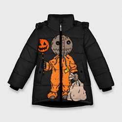 Куртка зимняя для девочки Halloween, цвет: 3D-черный
