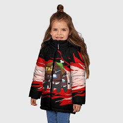 Куртка зимняя для девочки Among us mem, цвет: 3D-черный — фото 2