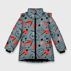 Куртка зимняя для девочки Big Hero 6, цвет: 3D-черный