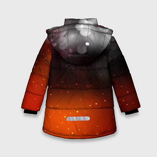 Зимняя куртка для девочки Смерть / 3D-Черный – фото 2