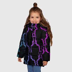 Куртка зимняя для девочки Hannibal, цвет: 3D-черный — фото 2