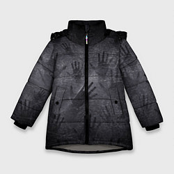 Куртка зимняя для девочки ЛАДОНИ УШЕДШИХ, цвет: 3D-светло-серый