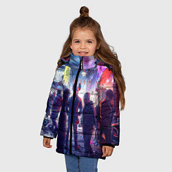 Куртка зимняя для девочки Маска Watch dogs Z, цвет: 3D-черный — фото 2