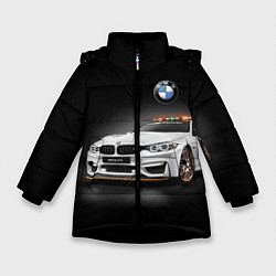 Куртка зимняя для девочки Safety car, цвет: 3D-черный