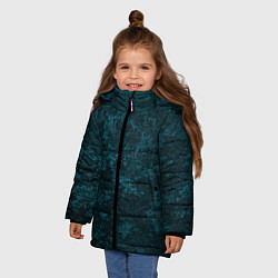 Куртка зимняя для девочки ТЕКСТУРА МЕТАЛЛА, цвет: 3D-красный — фото 2